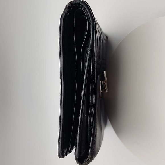 Salvatore Farrigamo Black Designer Embossed Leather Bag With COA - Picture 4 of 15